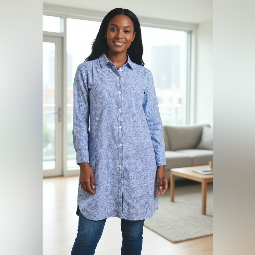 Agnes B. Blue Long Sleeve Dress/tunic